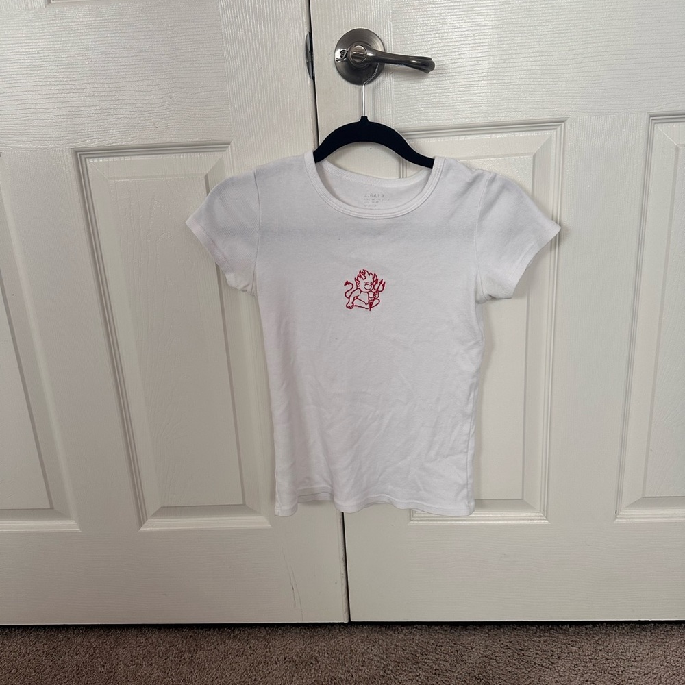 brandy melville embroidered devil tee
